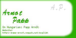 arnot papp business card